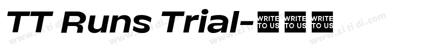 TT Runs Trial字体转换